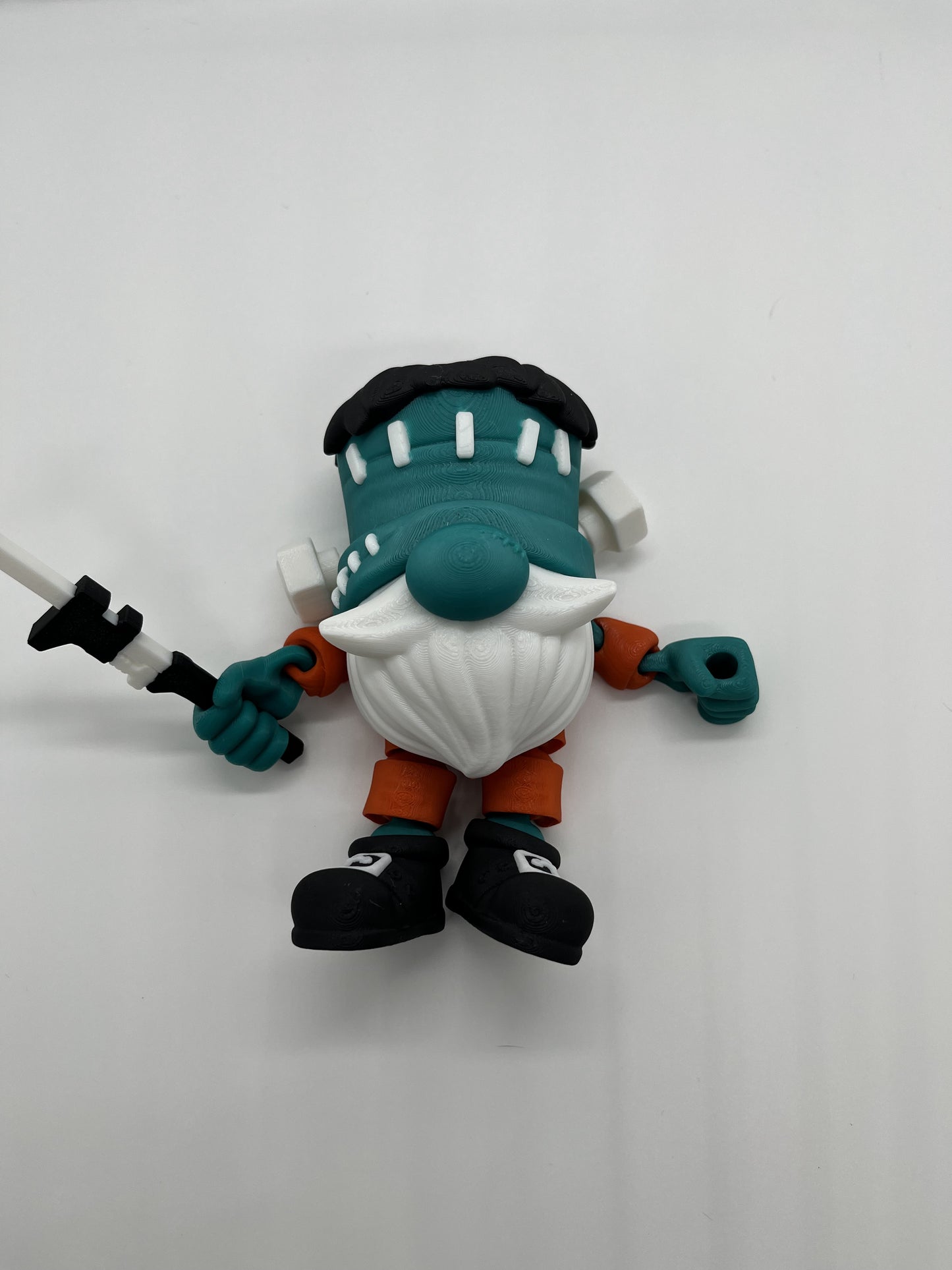 🎃 Frankenstein Gnome Figurine with Wrench – Halloween Fan Art