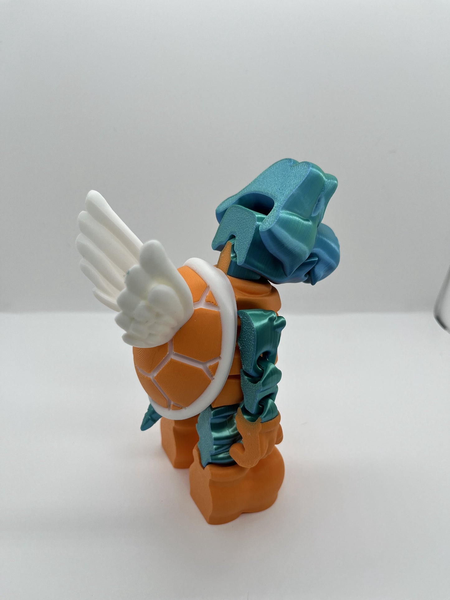 Winged Turtle Figurine | Fantasy Collectible with Opening Mouth & Flexible Joints
