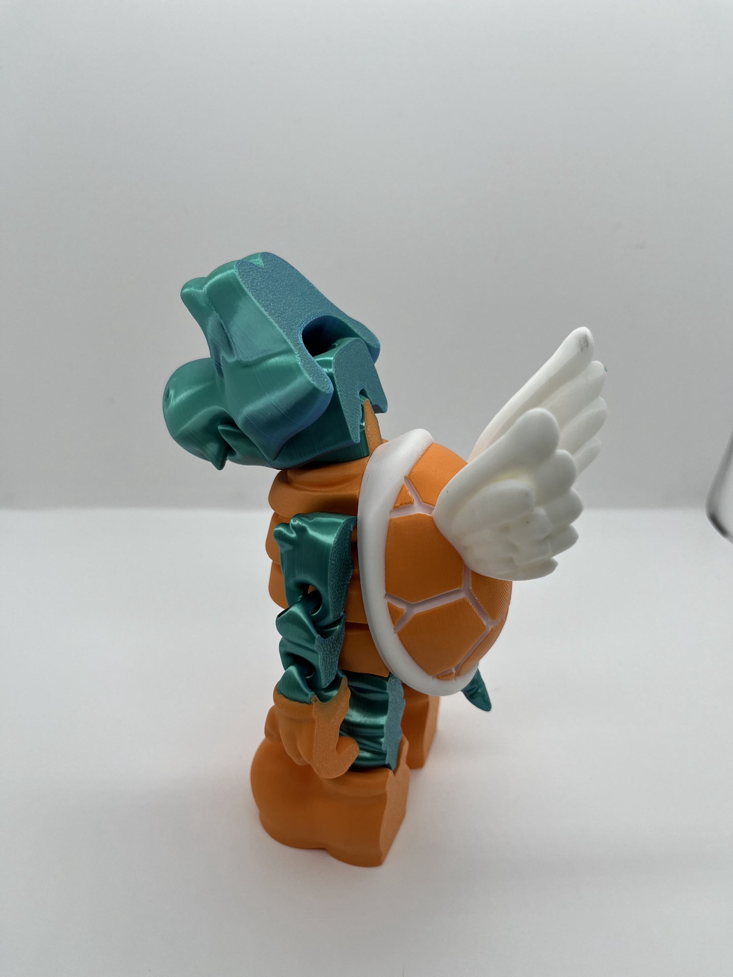 Winged Turtle Figurine | Fantasy Collectible with Opening Mouth & Flexible Joints