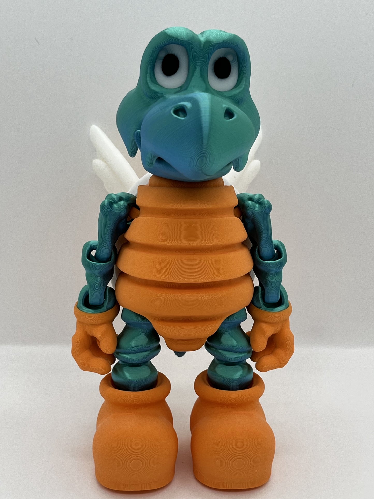 Winged Turtle Figurine | Fantasy Collectible with Opening Mouth & Flexible Joints