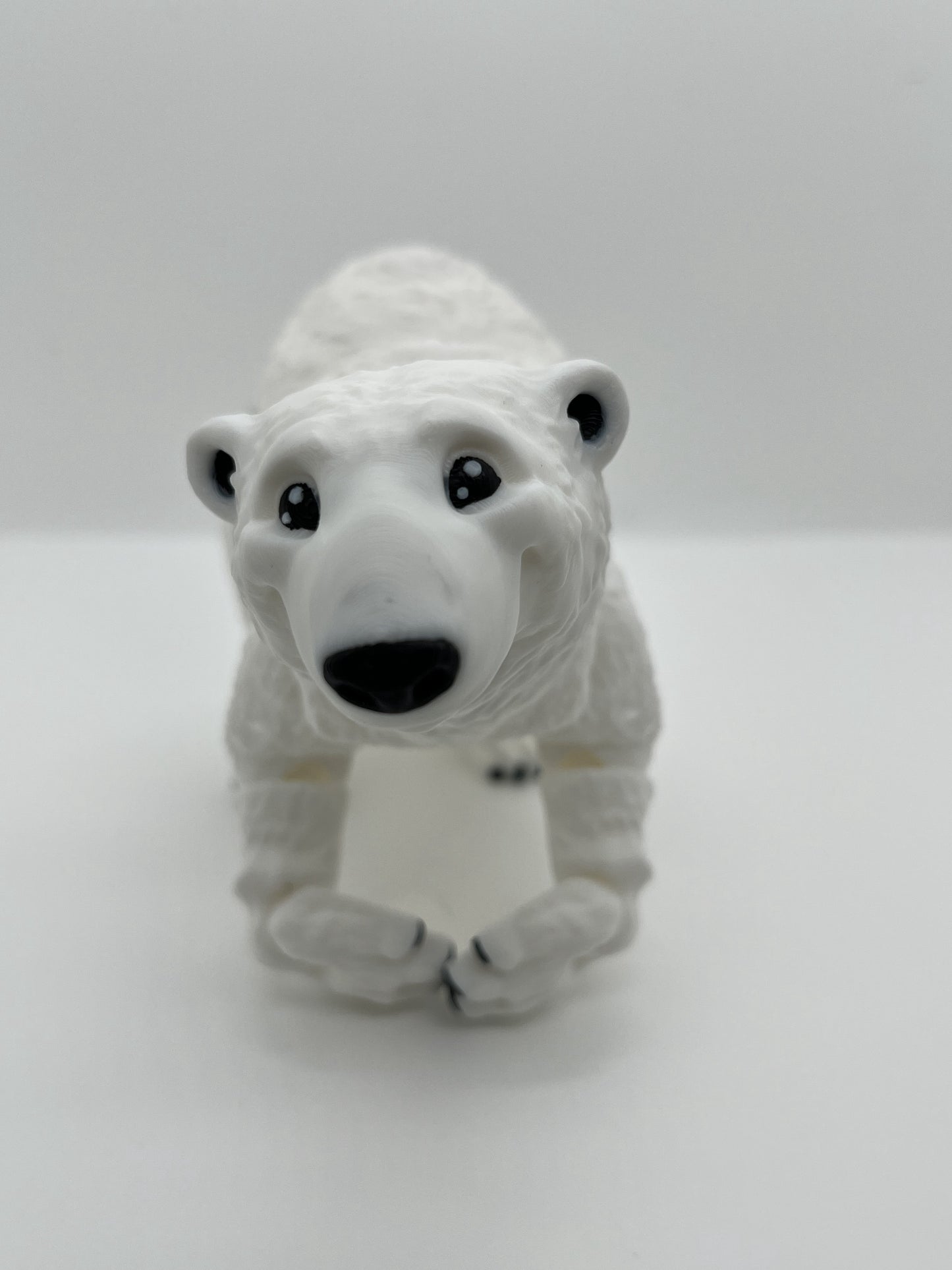 Polar Bear Figurine – Flexible Joints | Poseable in Laying, Sitting, or Standing Positions | Fan Art
