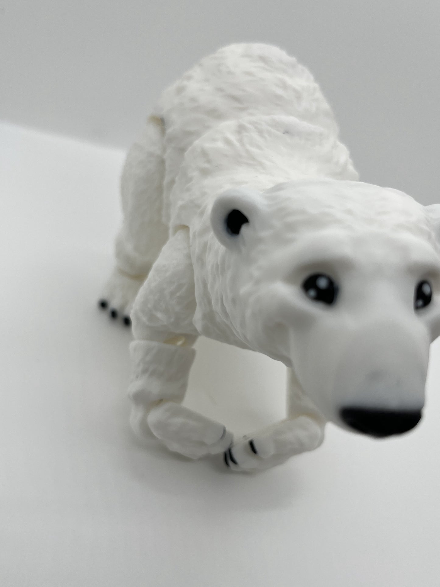 Polar Bear Figurine – Flexible Joints | Poseable in Laying, Sitting, or Standing Positions | Fan Art