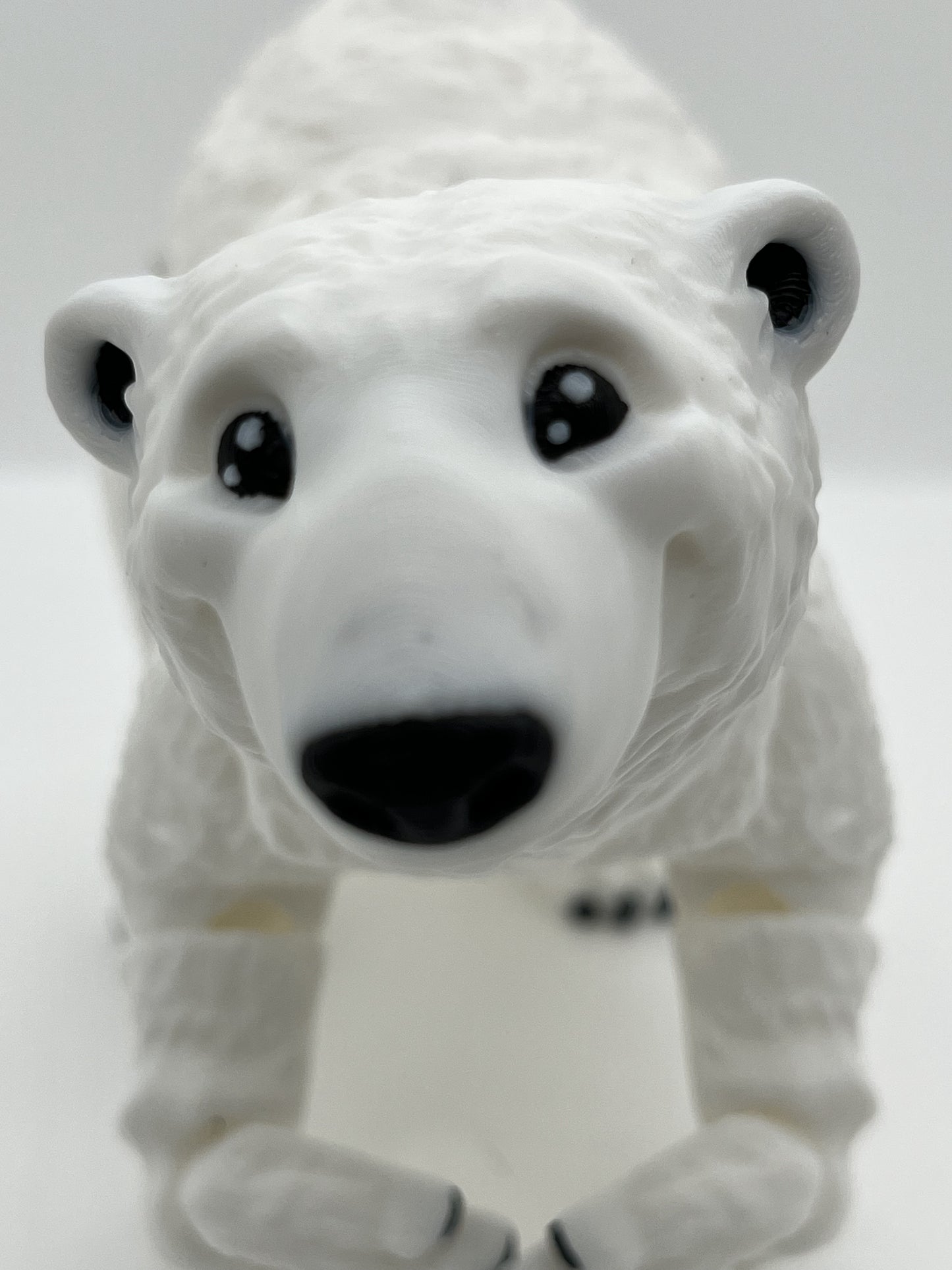 Polar Bear Figurine – Flexible Joints | Poseable in Laying, Sitting, or Standing Positions | Fan Art