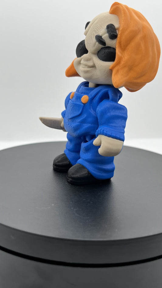 Evil Chucky Fan Art Figurine | Flexible Collectible Horror Décor