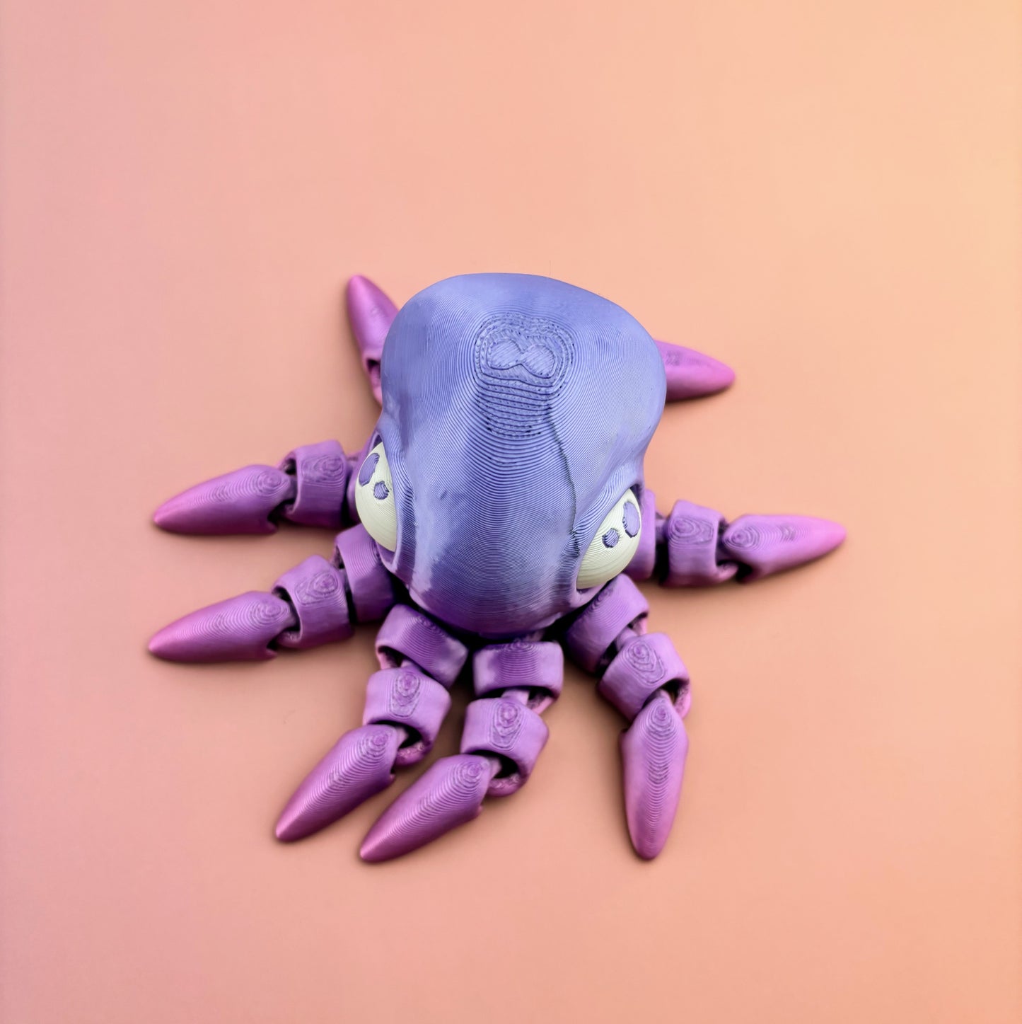 Tiny Octopus Articulating 3D Printed Design | Fun Fidget Toy for Stress Relief