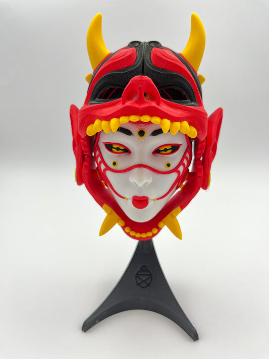 Oni_no_Geisha – Modular Mask Display (Wall or Tabletop)