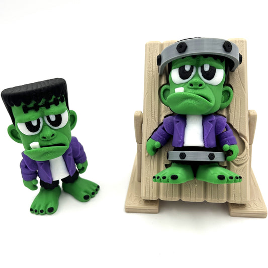 Cute Frankenstein with Lab Table Diorama – Creepy-Cute Desk Display