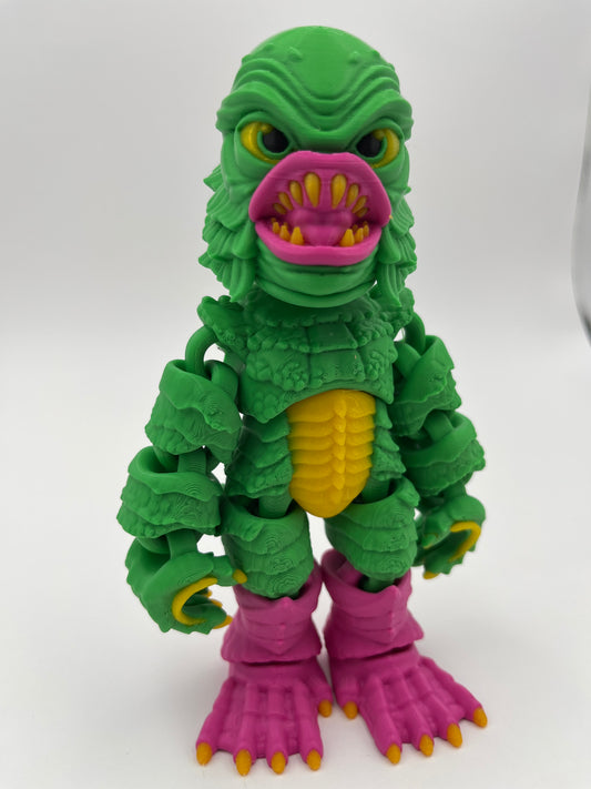 Halloween Fishman Roaring – Monster Figurine (Articulated)
