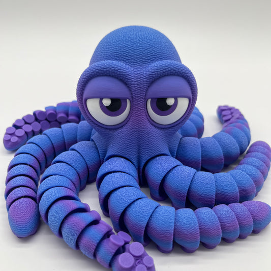 Bored Octopus – 11.5" Tentacle Span (Purple/Blue)
