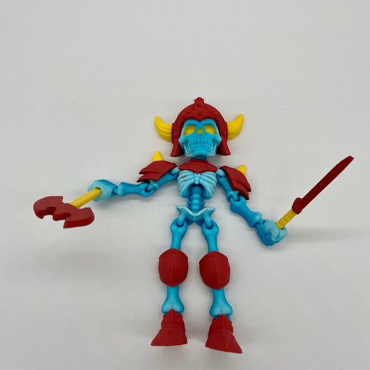 Skeleton Knight – Flexi Pose Figure with Sword & Axe Blue ,Skeleteton
