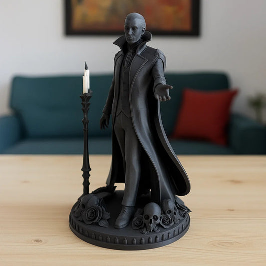 Dracula Statue – Matte Charcoal Black