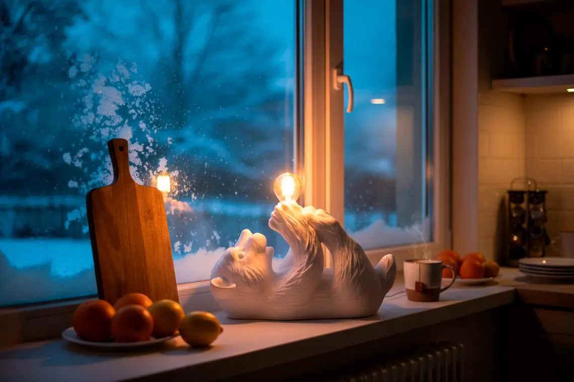 Cozy Bear Table Lamp – Sculptural Animal Bedside Light