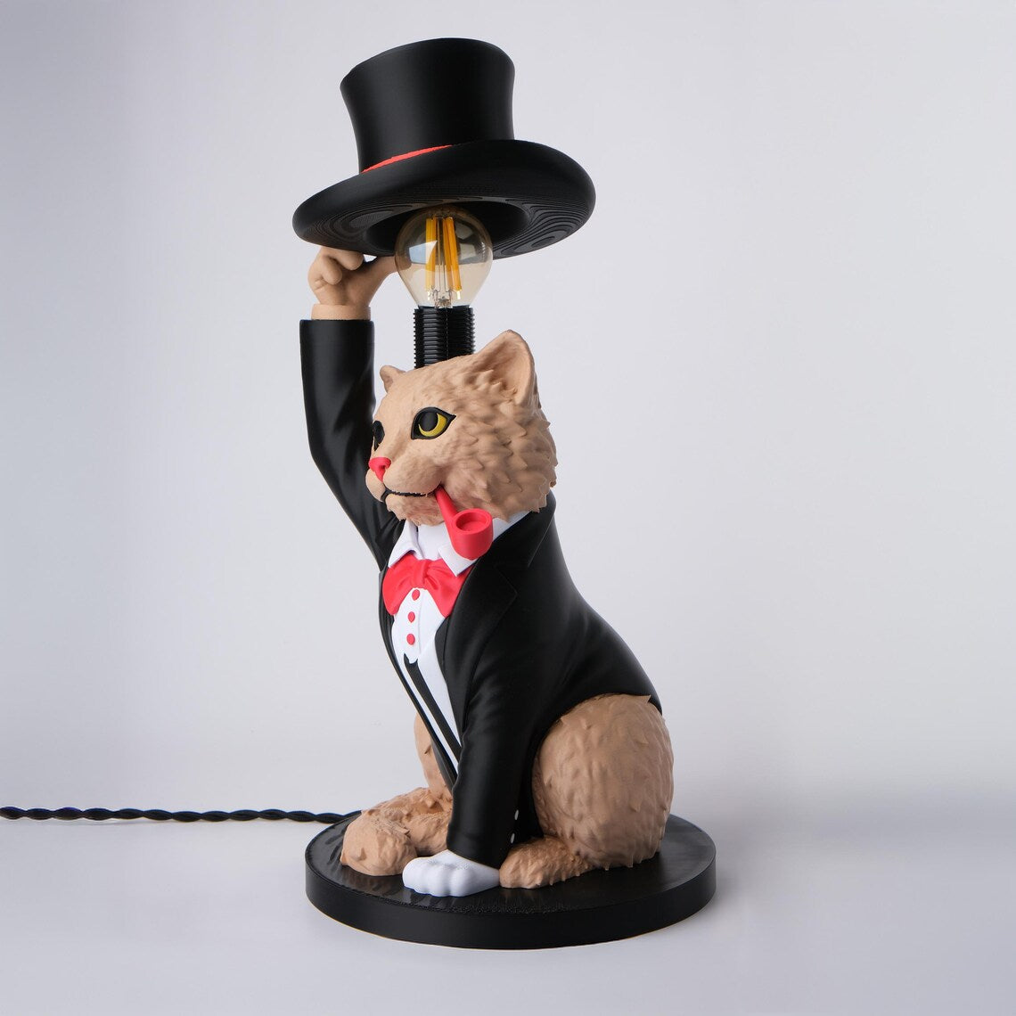 Gentleman Cat Table Lamp – Vintage Tuxedo Accent Light