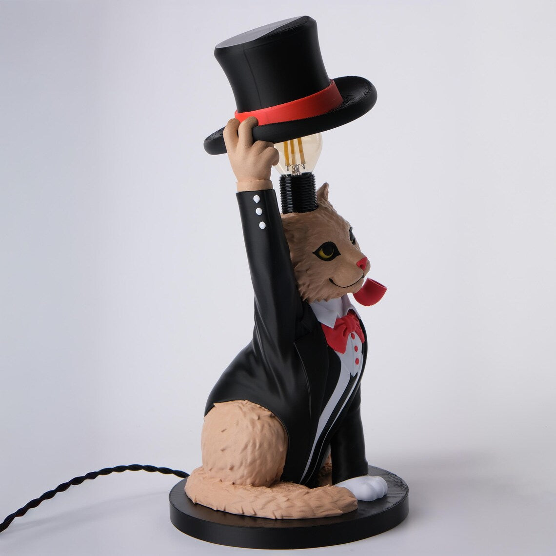 Gentleman Cat Table Lamp – Vintage Tuxedo Accent Light