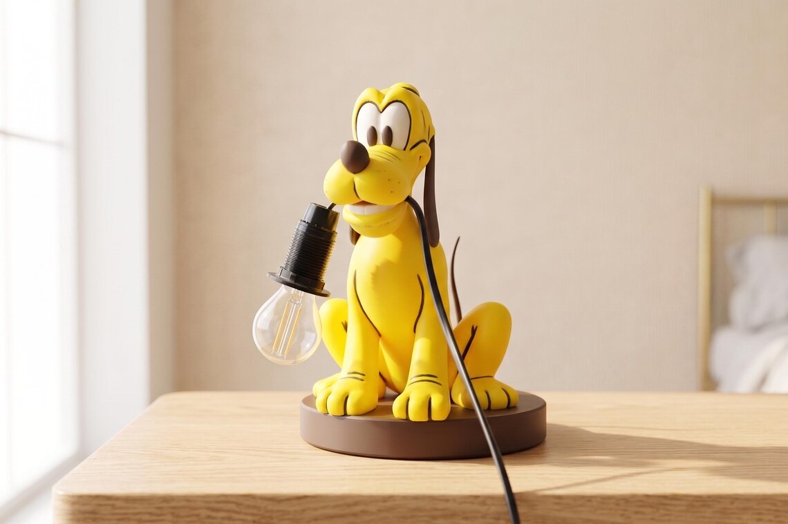 Playful Yellow Dog Table Lamp – Cartoon-Inspired Desk Light
