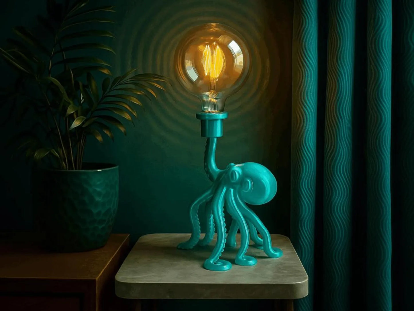 Octopus Table Lamp – Ocean-Inspired Sculptural Desk Light