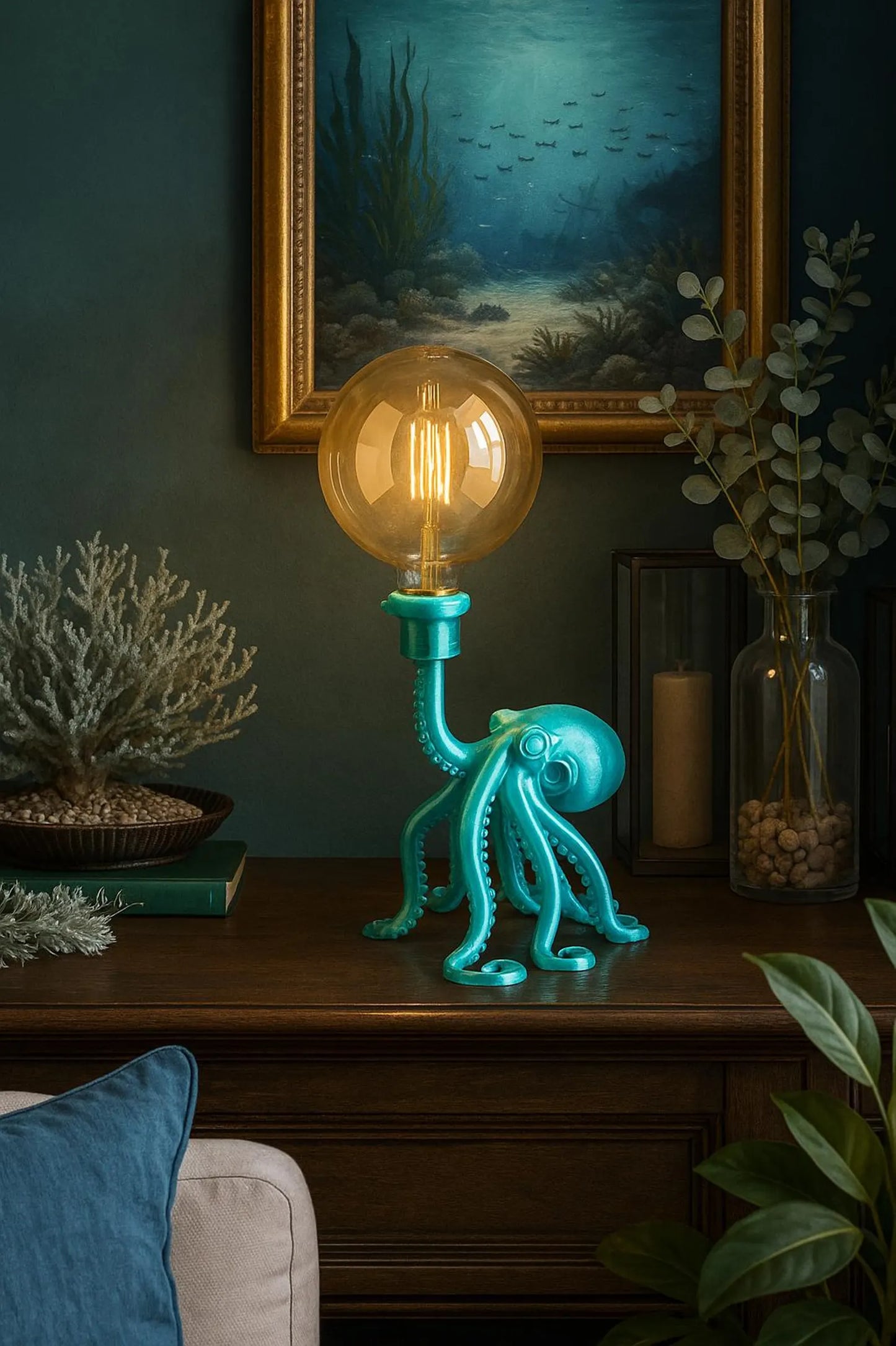 Octopus Table Lamp – Ocean-Inspired Sculptural Desk Light