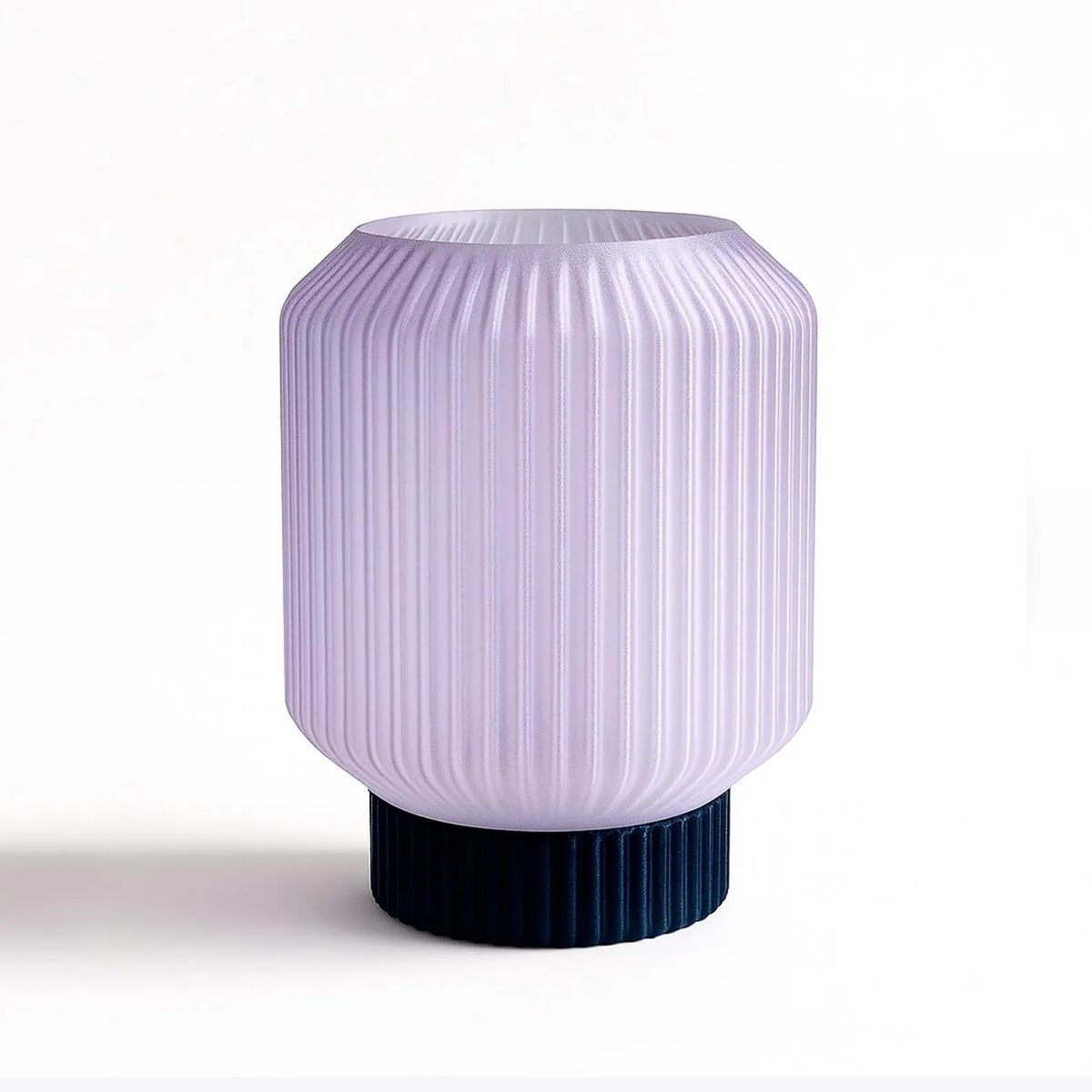 Modern Ribbed Globe Table Lamp – Bedside Ambient Light