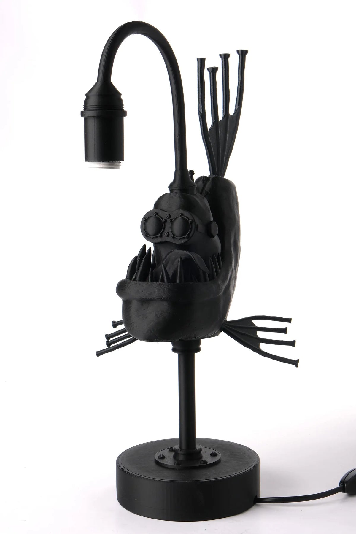 Anglerfish Table Lamp – Gothic Home Decor, Deep Sea Light