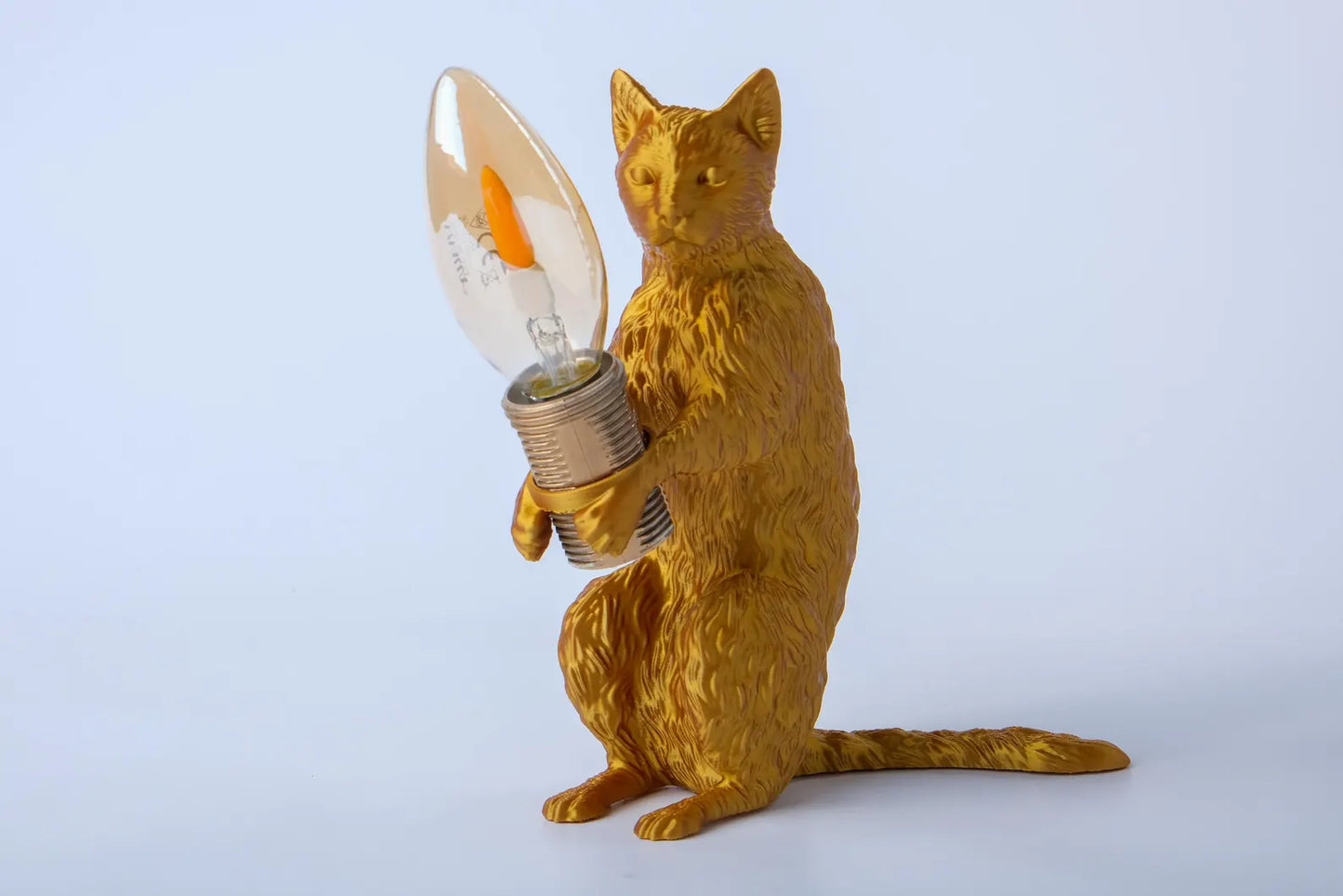 Cat Table Lamp - Feline Desk Light, 3D Printed Animal Lighting - Made in the U.S.A