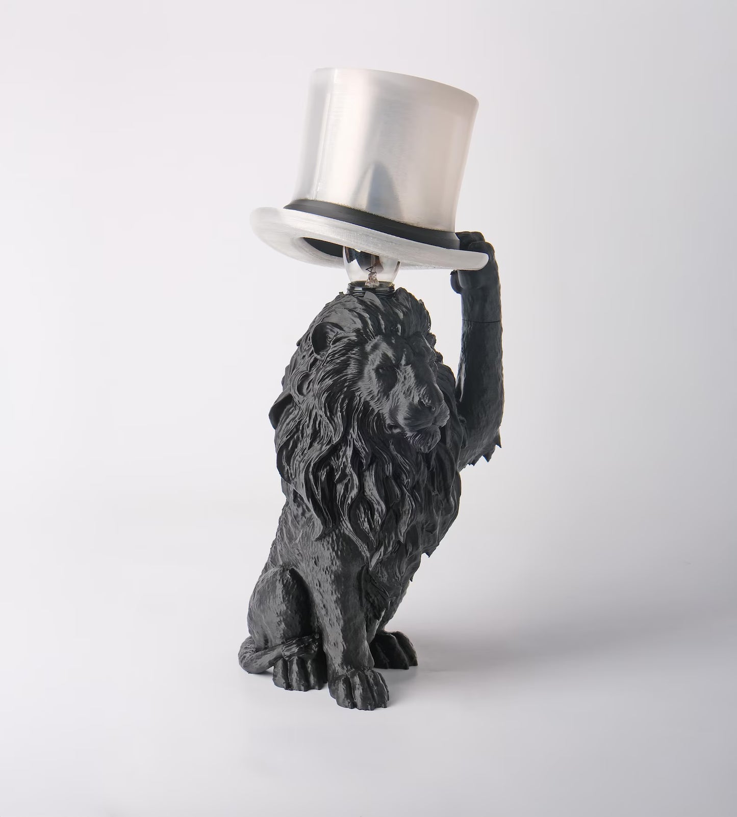 Lion Table Lamp – Animal Desk Lamp, 3D Printed Sculptural Lighting