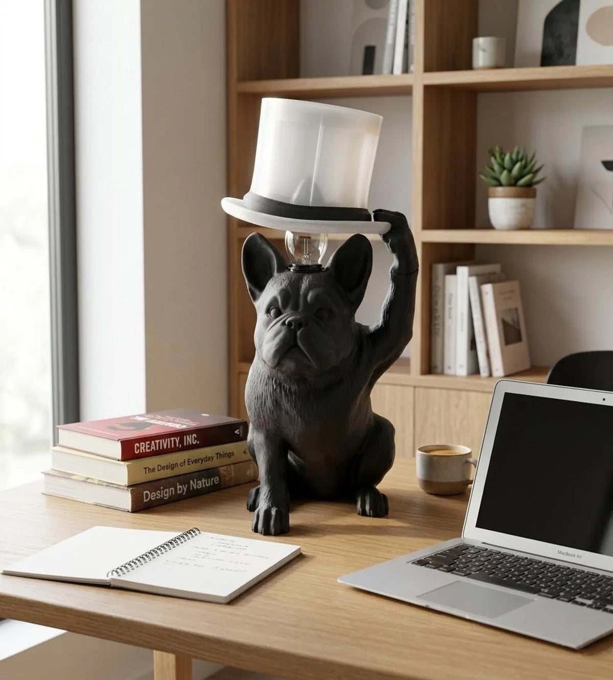 French Bulldog Table Lamp – Dog Lover Décor, Sculptural Accent Light