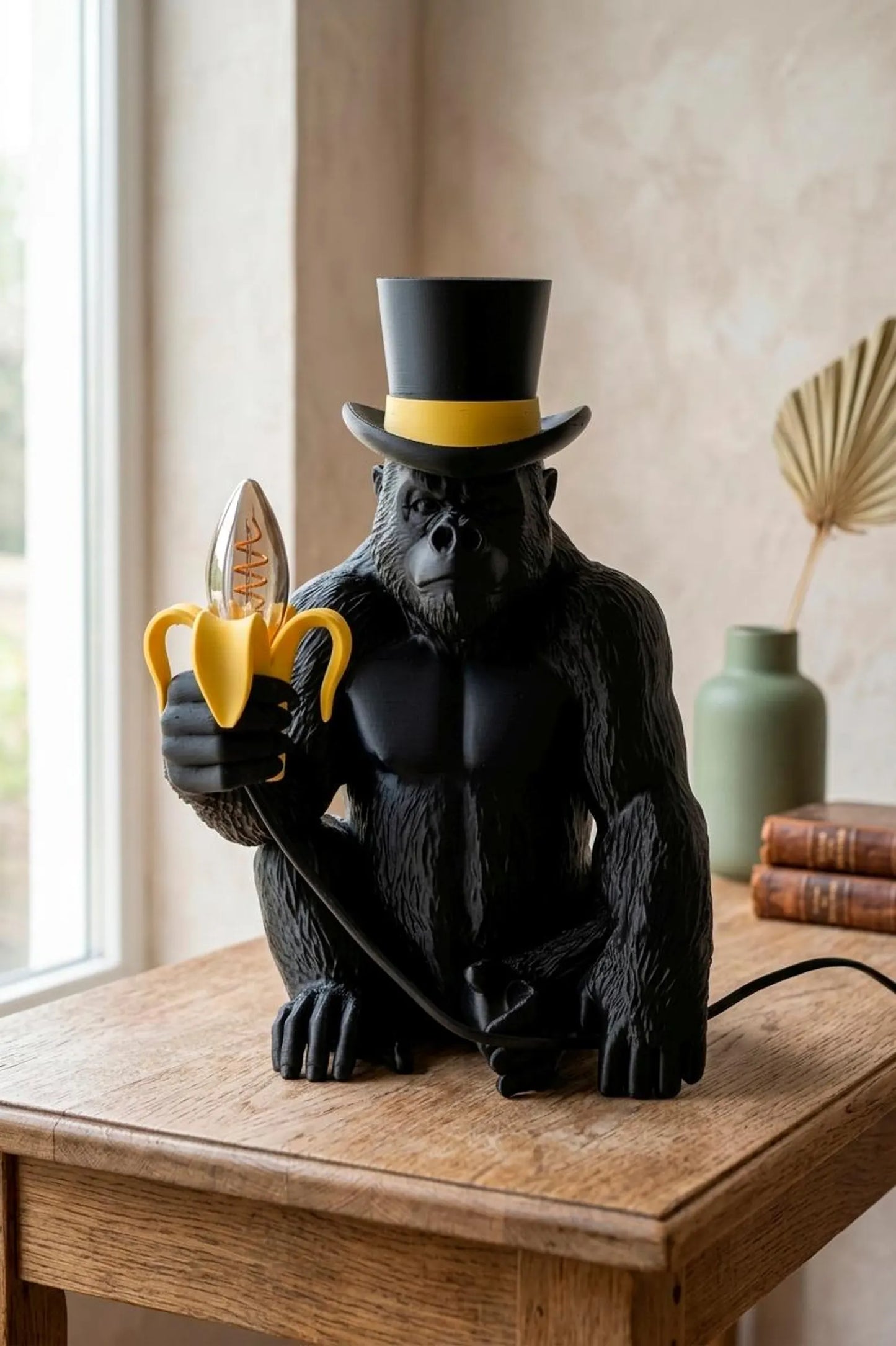 Gorilla Table Lamp – Banana Light Sculptural Desk Lamp