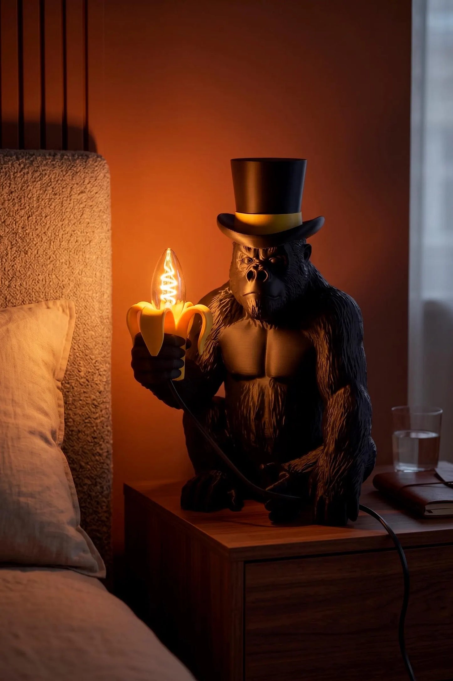 Gorilla Table Lamp – Banana Light Sculptural Desk Lamp