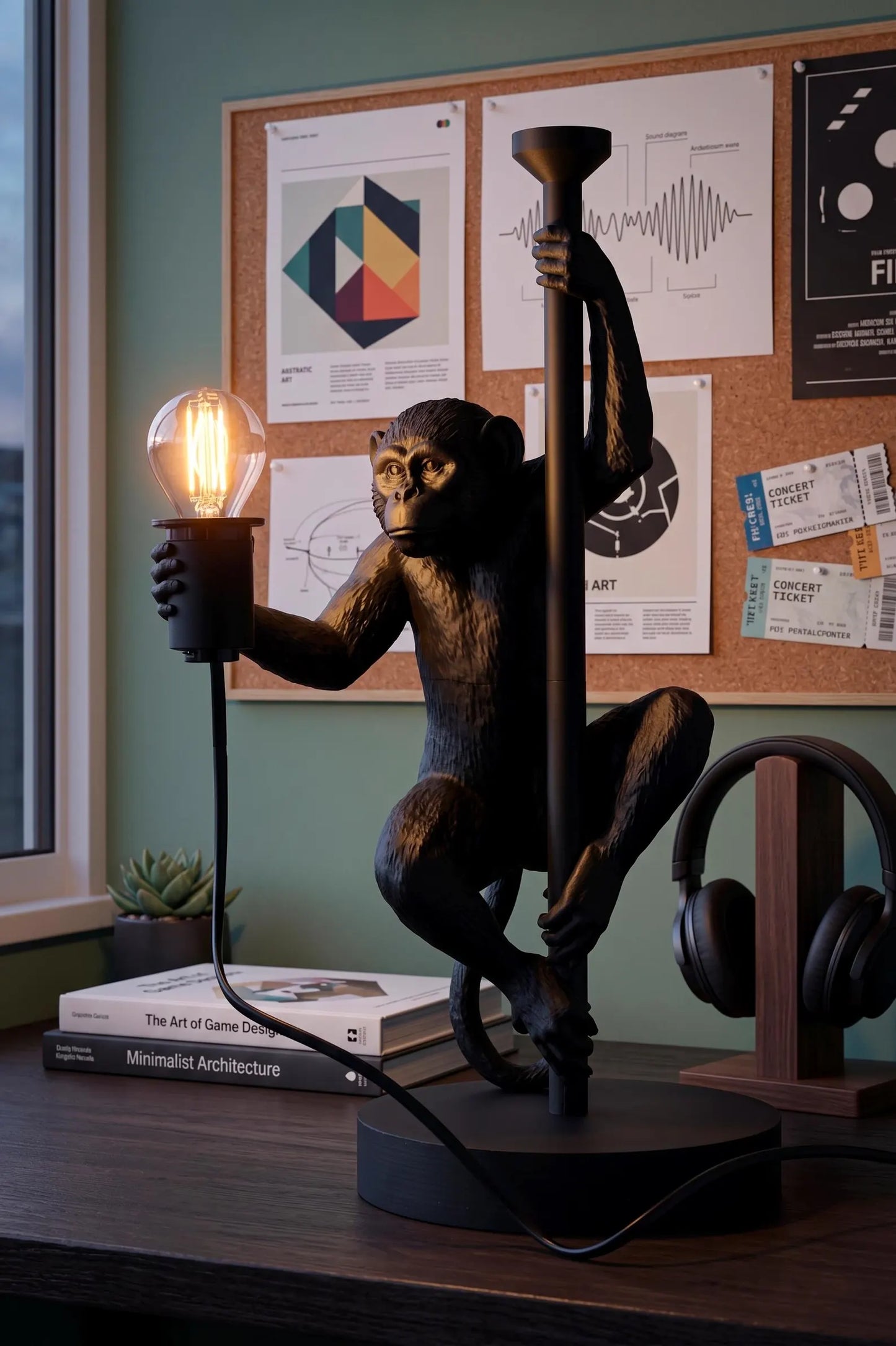 Climbing Monkey Table Lamp – Jungle Animal