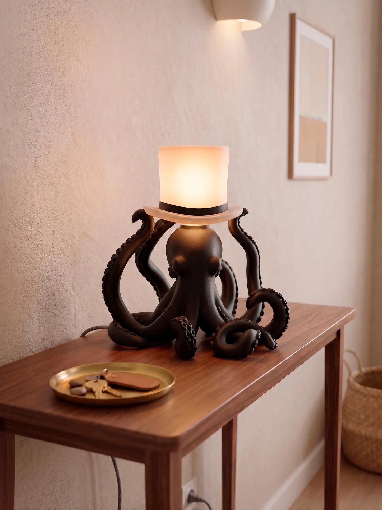 Octopus Table Lamp – Animal Desk Lamp, 3D Printed Sculptural Lighting