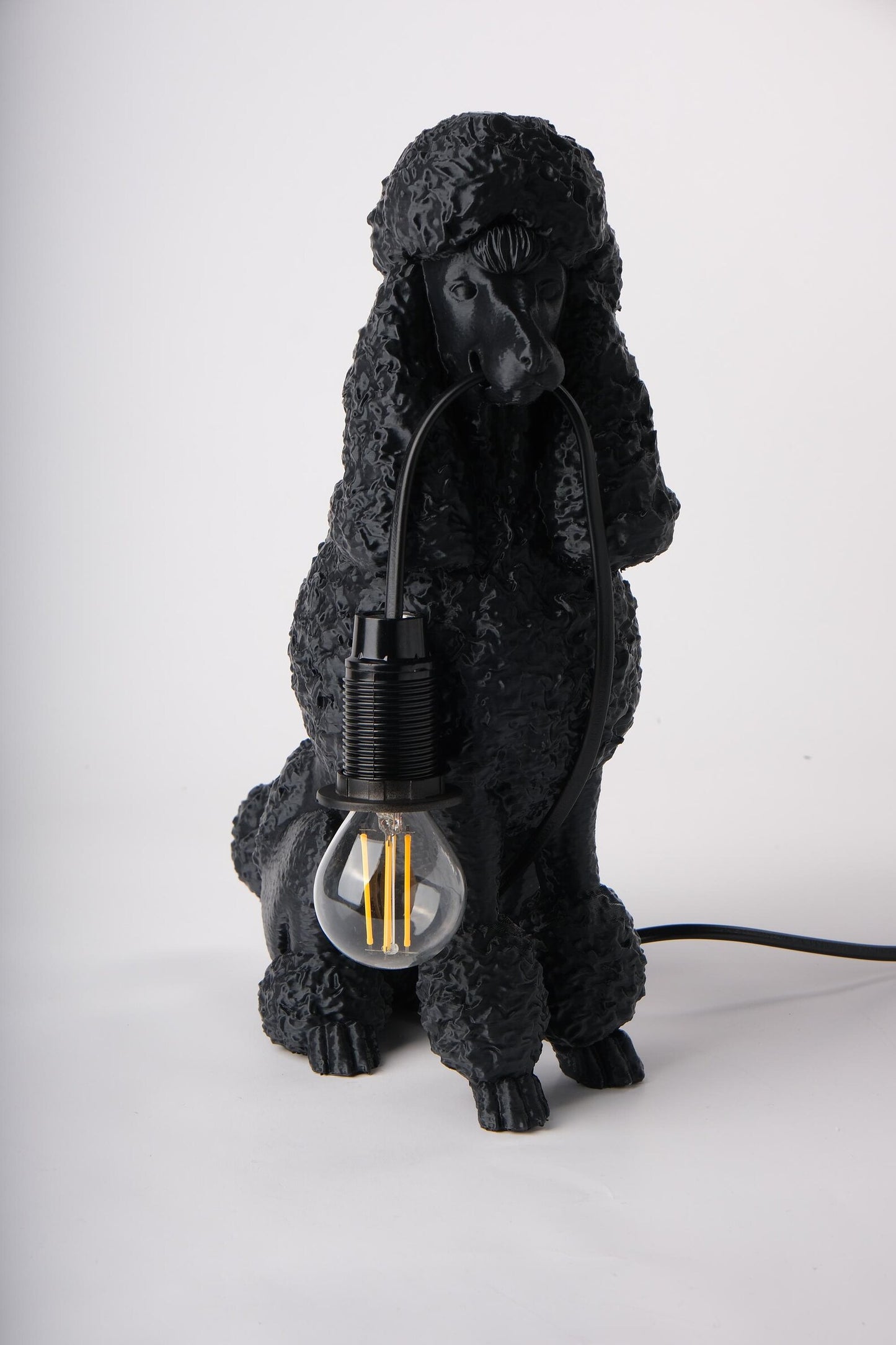 Poodle Table Lamp – Dog Lover Sculptural Desk Light