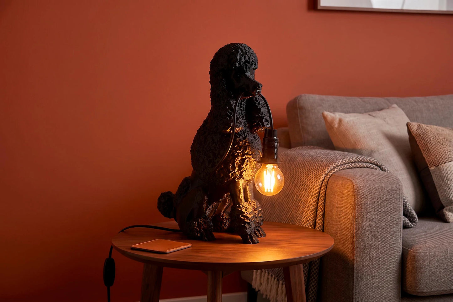 Poodle Table Lamp – Dog Lover Sculptural Desk Light