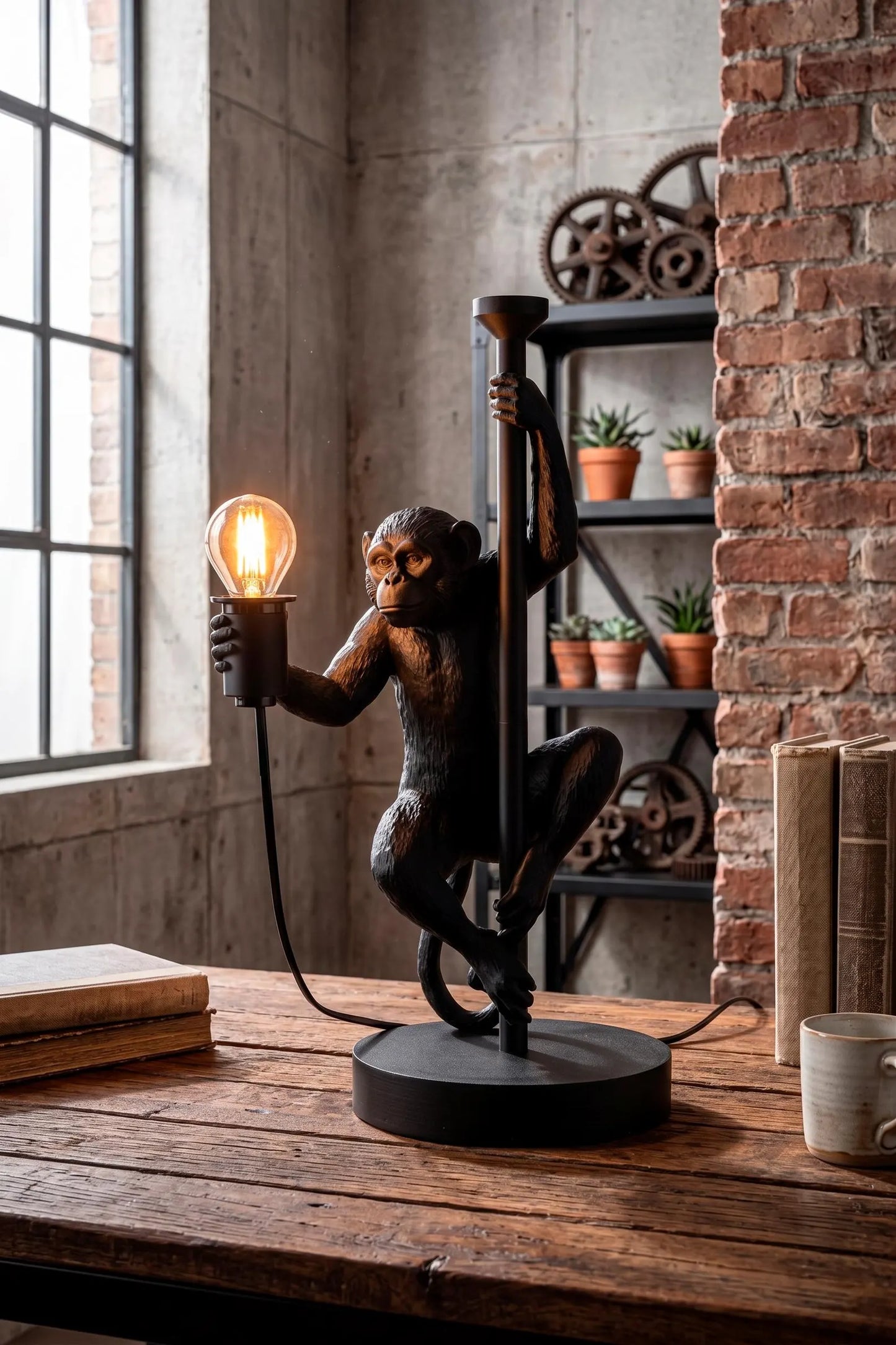 Climbing Monkey Table Lamp – Jungle Animal