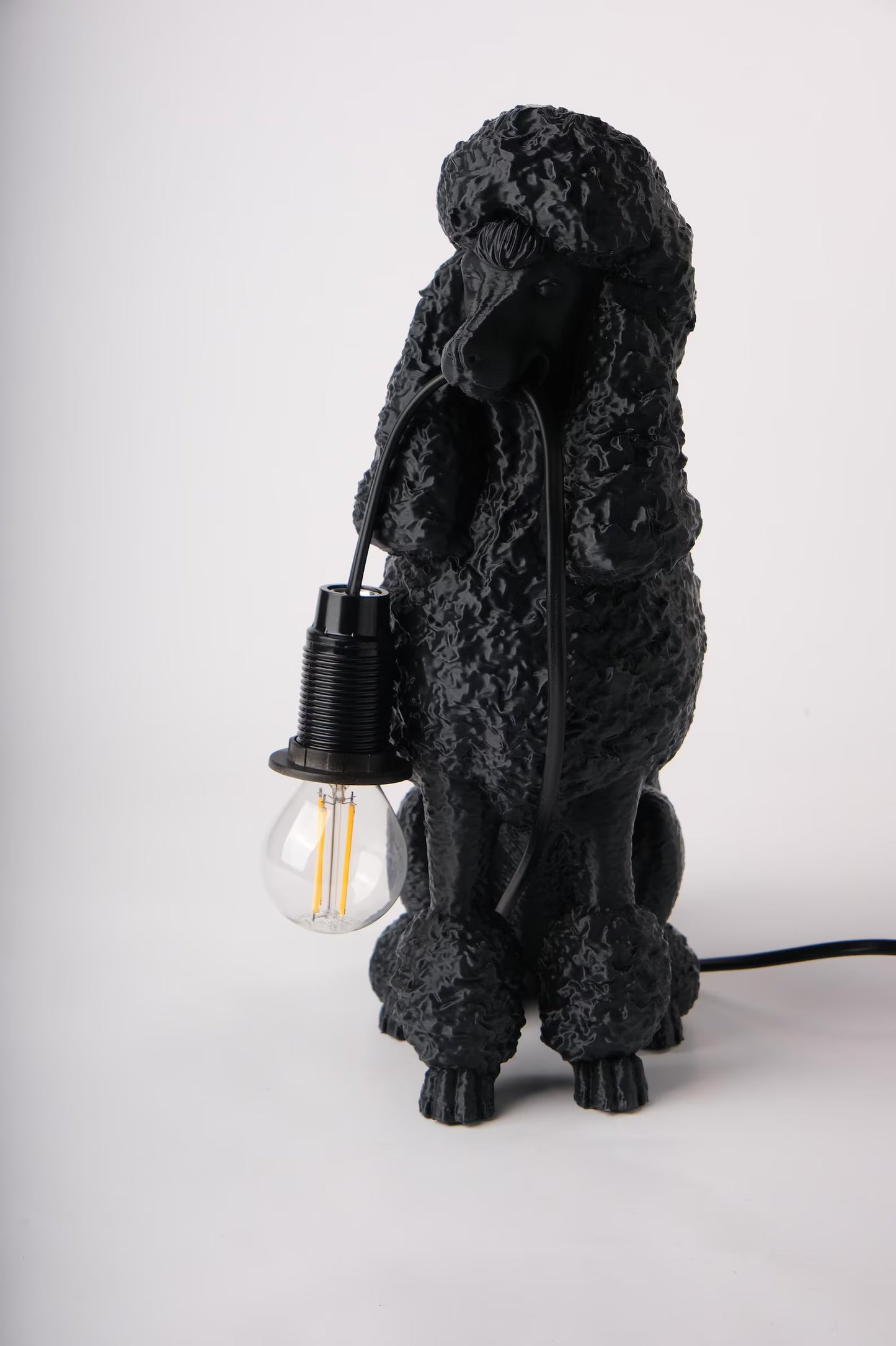 Poodle Table Lamp – Dog Lover Sculptural Desk Light