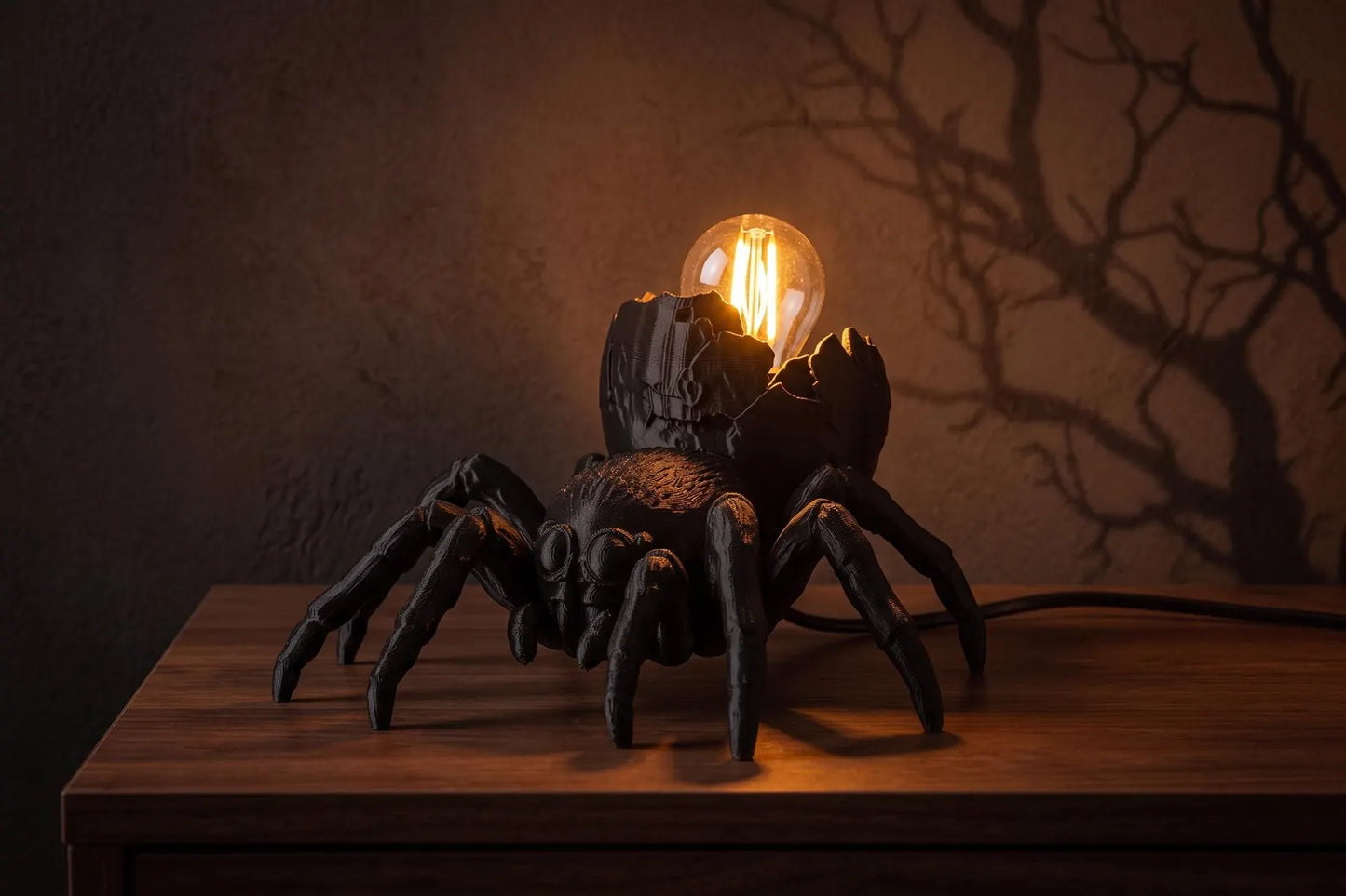 Spider Table Lamp – Gothic Sculptural Desk Light