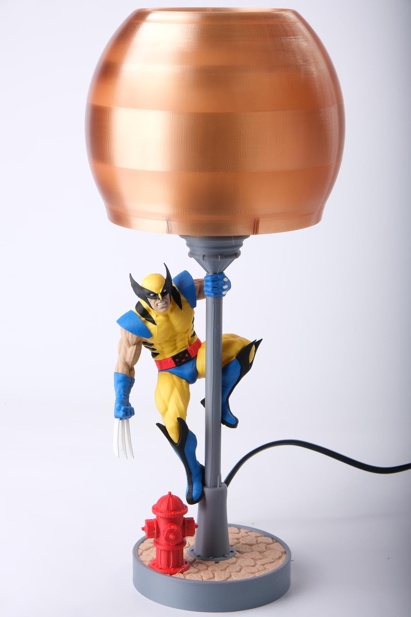 Wolverine Table Lamp – Superhero Desk Lamp, 3D Printed Sculptural Lighting