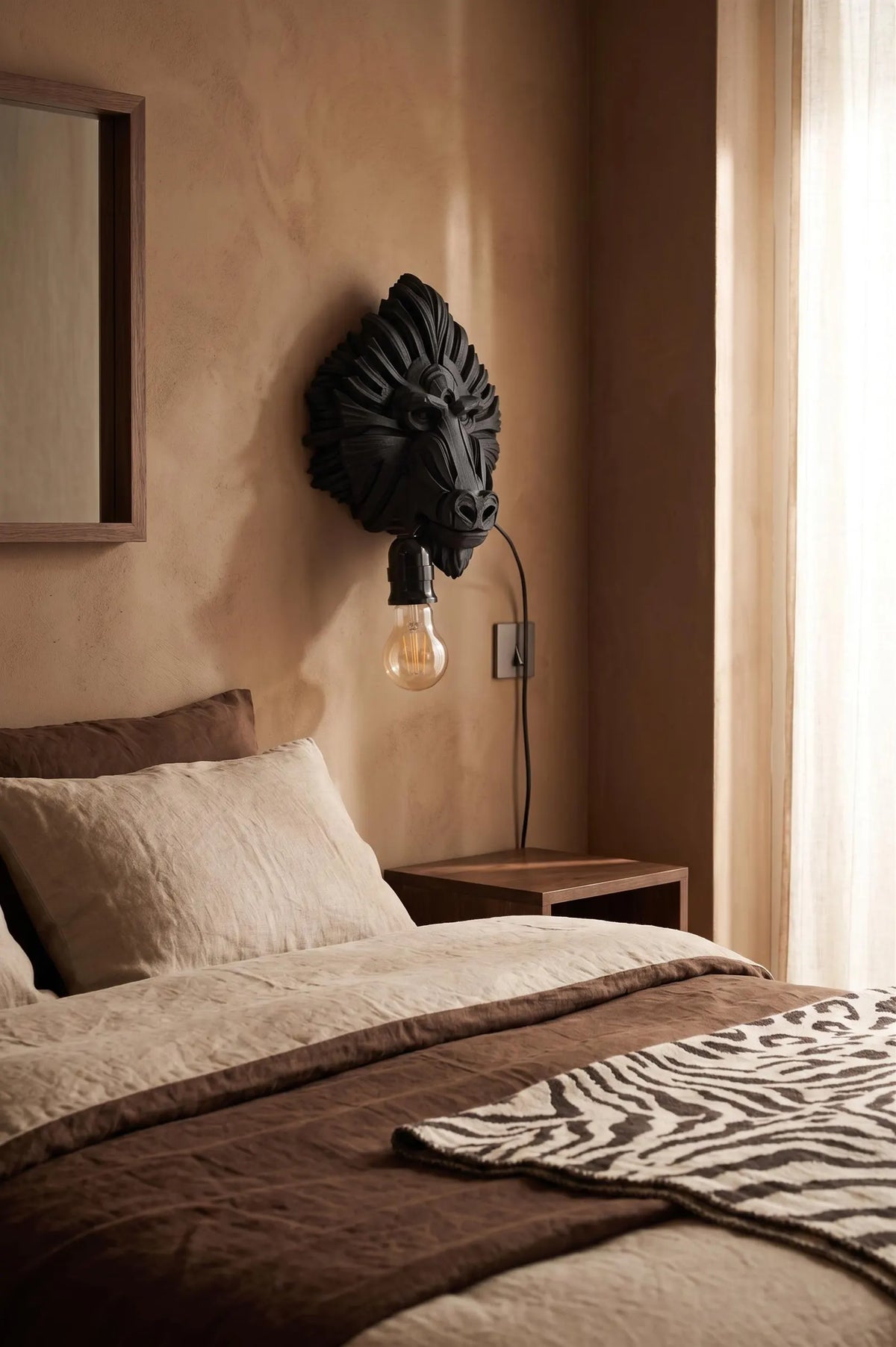 Gorilla Wall Lamp – Animal Wall Light, 3D Printed Sculptural Lighting