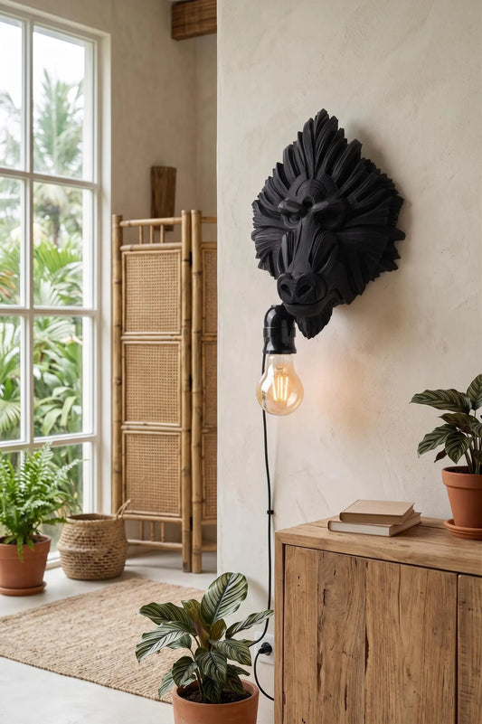 Gorilla Wall Lamp – Animal Wall Light, 3D Printed Sculptural Lighting