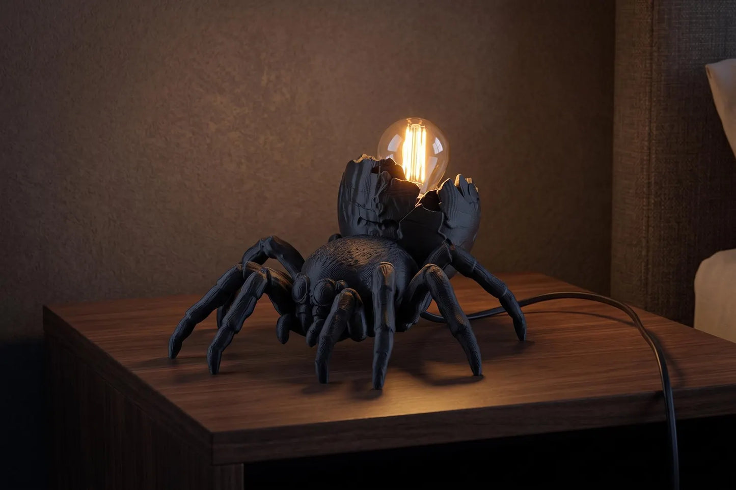 Spider Table Lamp – Gothic Sculptural Desk Light