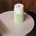 Ceramic-Look Ribbed Column Table Lamp – Modern Bedside Light