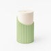 Ceramic-Look Ribbed Column Table Lamp – Modern Bedside Light
