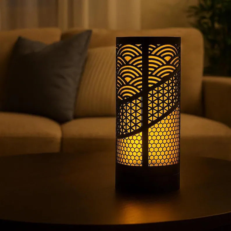 Patti Geometric Table Lamp – Modern Pattern Ambient Light
