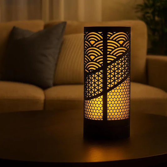 Patti Geometric Table Lamp – Modern Pattern Ambient Light