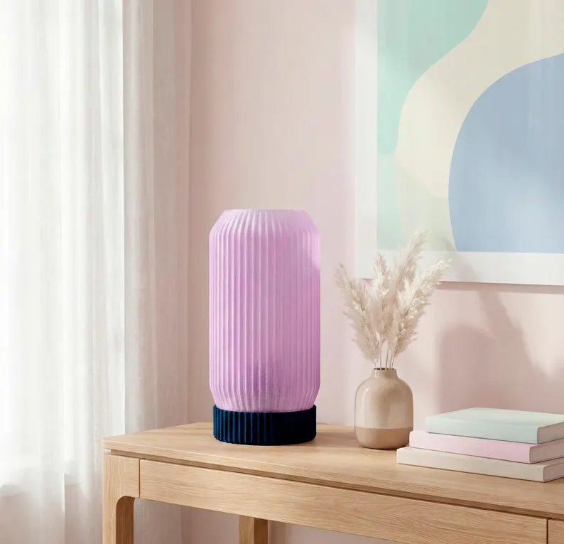 Ribbed Astraea Table Lamp – Modern Bedside Light with Soft Ambient Glow
