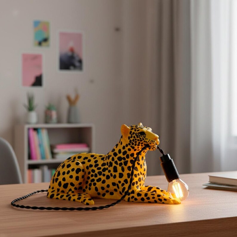 Leopard Table Lamp – Playful Safari Desk Lighting