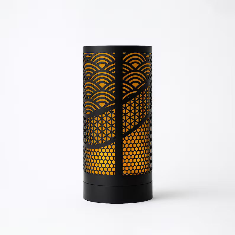Patti Geometric Table Lamp – Modern Pattern Ambient Light