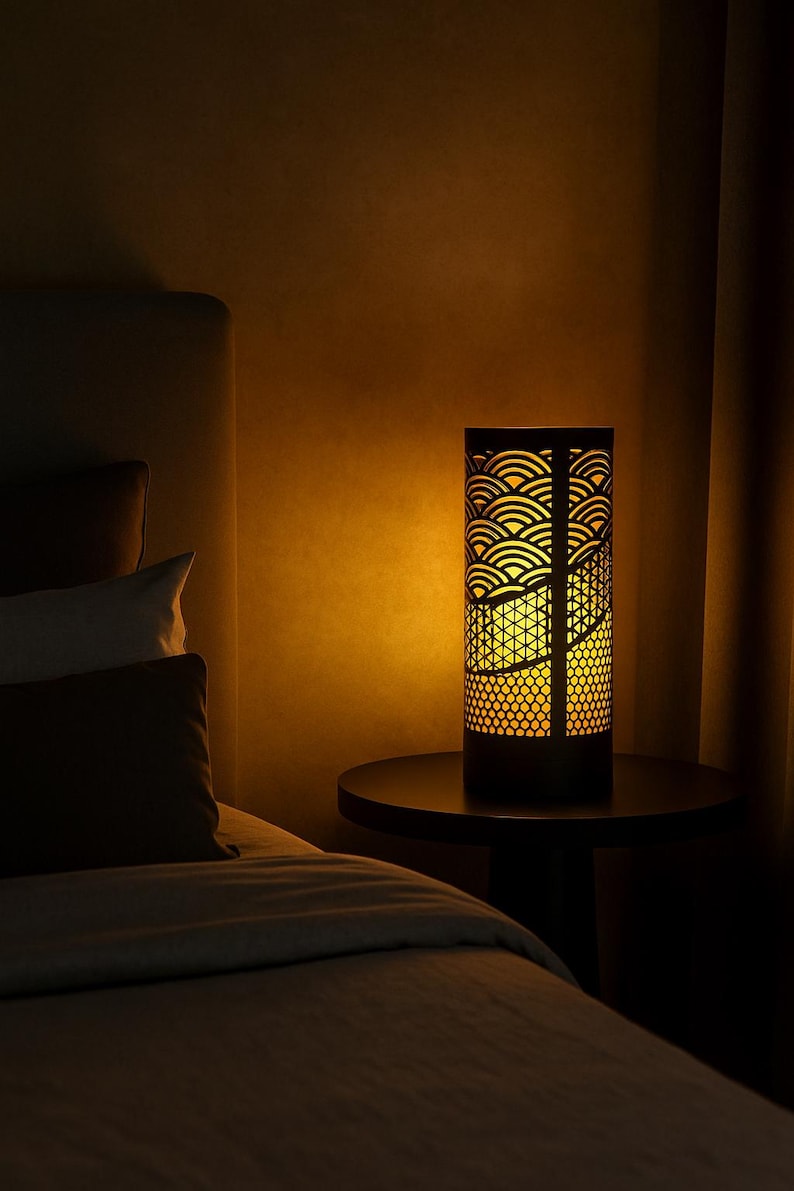 Patti Geometric Table Lamp – Modern Pattern Ambient Light