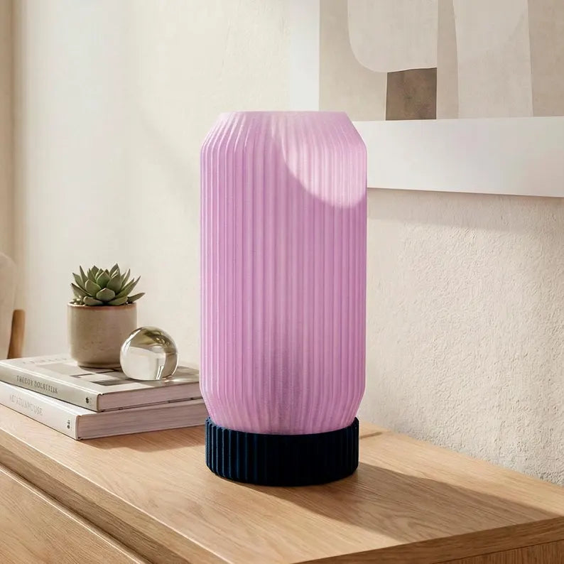 Ribbed Astraea Table Lamp – Modern Bedside Light with Soft Ambient Glow