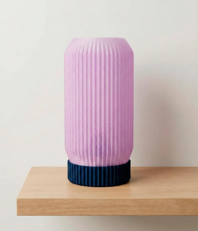 Ribbed Astraea Table Lamp – Modern Bedside Light with Soft Ambient Glow