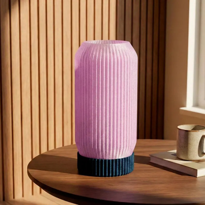 Ribbed Astraea Table Lamp – Modern Bedside Light with Soft Ambient Glow